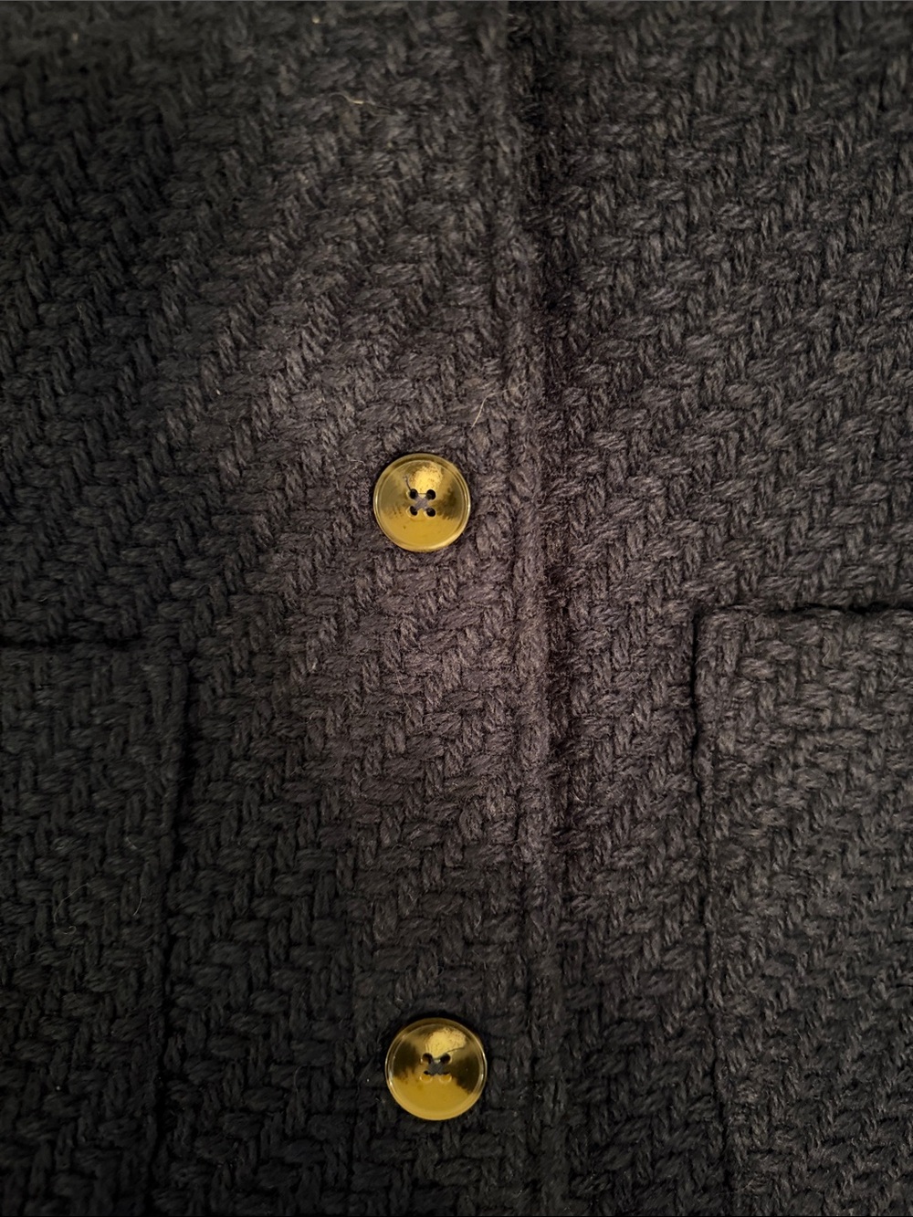 Classic Women's Quilted Button-Front Jacket - Black - Picture 6 of 8